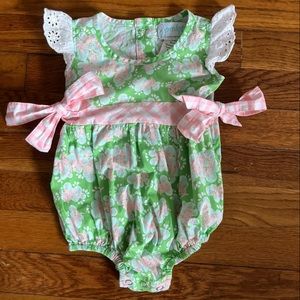 Serendipity by Shrimp and Grits Kids baby girl bubble. Size 0-3 months. EUC